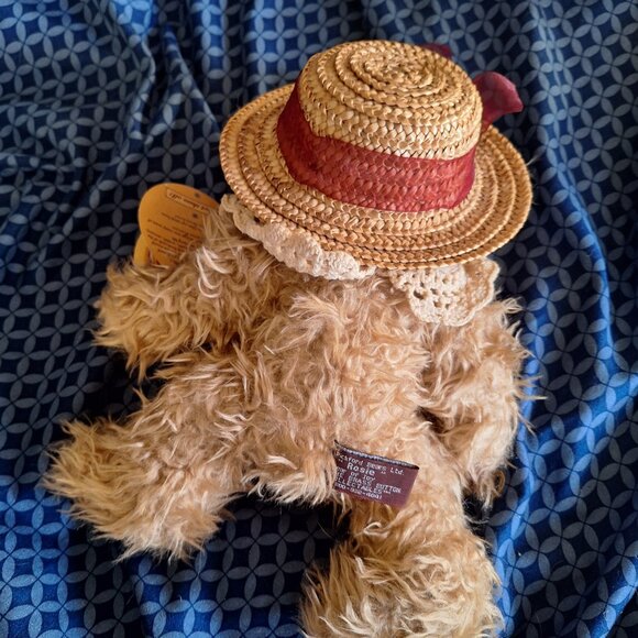 Rosie Brass Button Collectibles bear - Picture 6 of 10